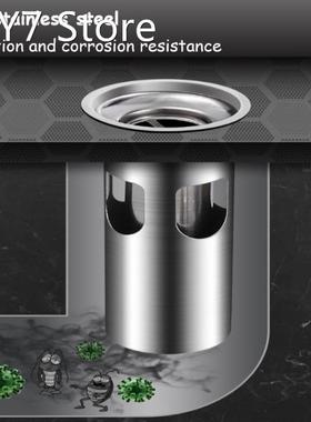 1-3Pcs Bathroom Floor Strainer Gravity Flip Cover Stainless