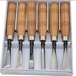 6 pcsSet hand carving tools chisel woodcut chip part costume
