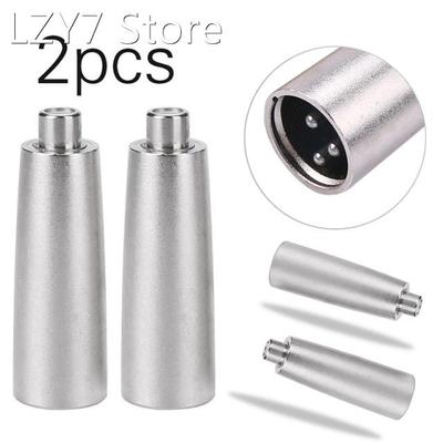 2Pcs/lot Metal XLR 3 Pin Male to RCA Female Audio Adapter Pl