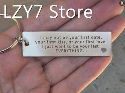 Personalized Stainless Steel Engraved Keychian,Boyfriend Gif