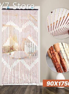 Wooden Bead Curtains 90x175cm 27Line Handmade Wooden Door Cu