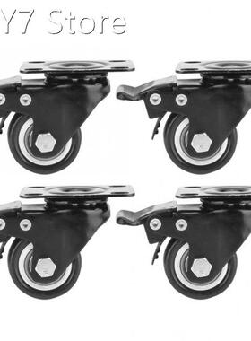 4Pcs 1.5 Inch Caster Wheels 360 Degree Swivel Trolley Castor