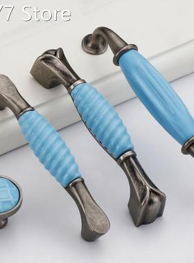 Chinese Ceramic Zinc Alloy Decorative Furniture Knobs Cabine