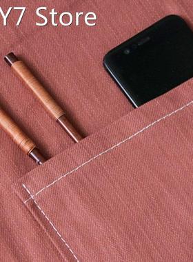 R9UC Canvas Denim Apron Cross Back Adjustable Chef Apron Mul