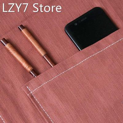 R9UC Canvas Denim Apron Cross Back Adjustable Chef Apron Mul