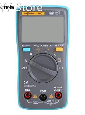 RICHMETERS Digital Multimeter RM100 4000 Counts Voltage Curr