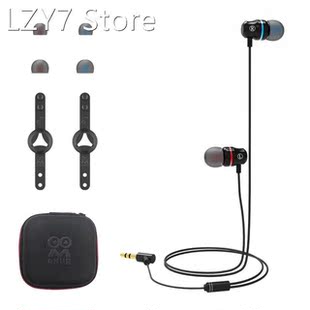 Wired Earbuds Durable Ergonomic With Earcap Black In-Ear 360