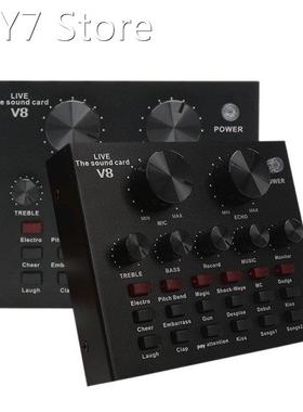 V8 Sound Card Audio Set Interface External Usb Live Micropho