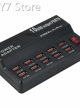 Multi 10 Port 12A 60W Charger USB Power Quick Charge Station