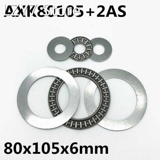 2pcs AXK80105+2AS Thrust Needle Roller Bearing 80x105x4 mm T