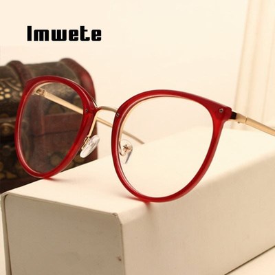 Optical Transparent Glasses Myopia Nearsighed Red Frames 20