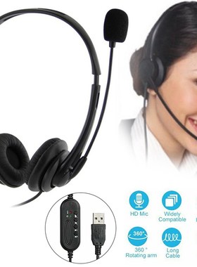 Noise Cancelling Headset Telephone Microphone-Volume Call-Ce