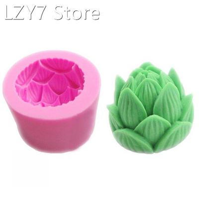 3D Stereo Lotus Gel Silicone Mold Fondant Cake Handmade Soap