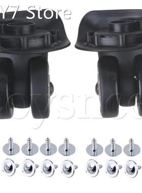 1 Pair Plastic 9.1x10x5cm DIY Swivel Luggage Suitcase Wheel