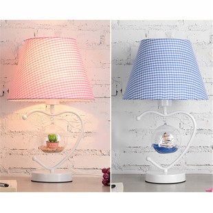 cottagecore style Romantic pink cloth table lamp for living
