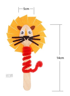 DIY children's Handmade spoon paste painting kindergarten cr