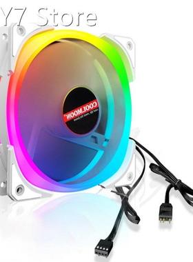 COOLMOON 12cm Cooling Fan 4Pin Silent PWM 5V 3Pin ARGB Compu