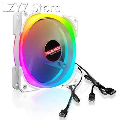 COOLMOON 12cm Cooling Fan 4Pin Silent PWM 5V 3Pin ARGB Compu