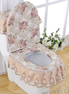 Three-piece European-style green grey purple coat toilet