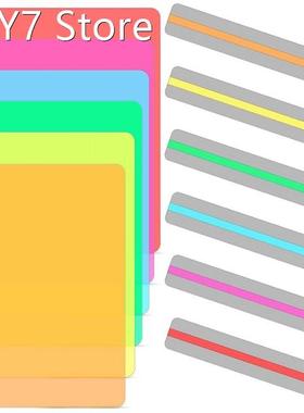 12 Pcs Guided Reading Strips Set Colored Overlays Dyslexia T