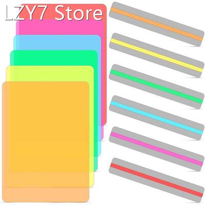 12 Pcs Guided Reading Strips Set Colored Overlays Dyslexia T