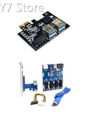 1 Pcs PCI-E 1 To 4 Expansion Card PCI-E 1X To 16X 4 Port Ada