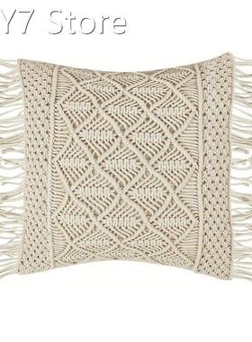 Decorative Cotton Throw Pillow Cover Woven Boho Cushion Case