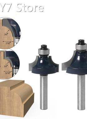 2PCS 1/4 shank Corner Round Over Router Bit with BearingMil