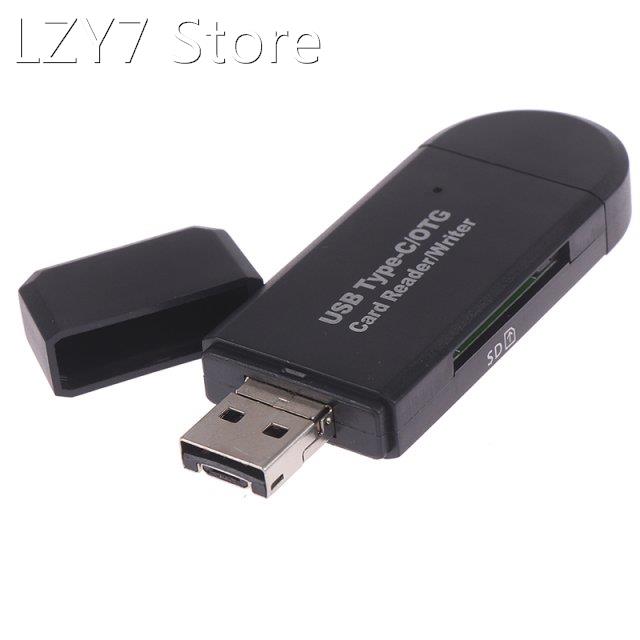 High-speed usb2.0 Type c/micro usb/usb 3 In 1 Otg Card Reade