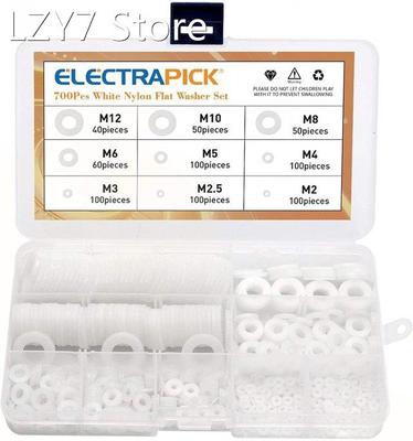 870/700pcs Nylon Washers Flat Assortment Kit Metric Sealing
