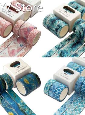 3Pcs Ocean Washi Tape Set Cute Adhesive Tape DIY Decoration