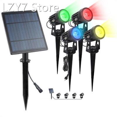 Solar Powered Spotlight Solar Panel Outdoor Lighting Landsca
