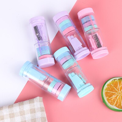 Pencil Sharpener With 4pcs Erasers Kawaii Pencil Sharpener F