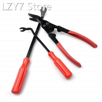 3Pcs Car Door Trim Clip Buckle Removal Plier Removal Carbon
