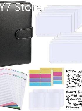 Budget Binder, A6 PU Leather Notebook Planner Organizer Refi