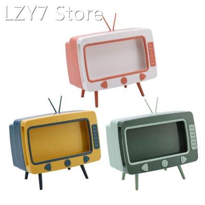 Facial Tissue Box Holder with Phone Mount TV Shaped Tissue B