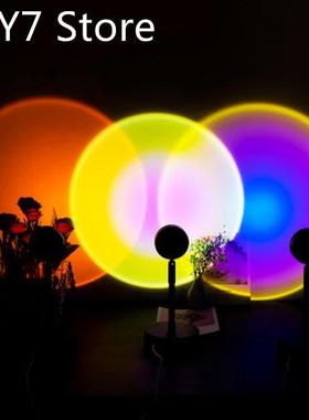 Professional USB Button Rainbow Sunset Projector Atmosphere