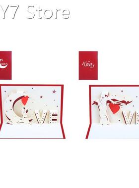 New 3D Pop Up Cards Moon Love Valentines Day Card Anniversar