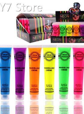6 Pcs Set Face & Body Paint Neon Glow in the Dark for Ra