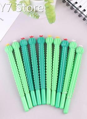 10 Pack Creative Cactus Flower Gel Pen 0.5mm Black Rollerbal