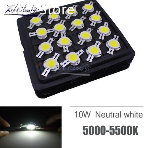 100pcs High Power LED Chip 10W Neutral White 5000k Lighting