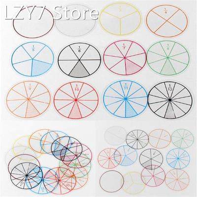 12pcs/lot Math Fractions Circles Toy Plastic Numbered Fracti