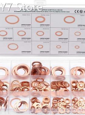 Electrapick 280pcs M5-M14 Copper Washers 9 Sizes O Ring Copp