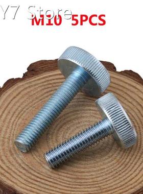 5PCS GB835 M10x20/25/30/35/40/45/50mm Knurling Flat Head Knu