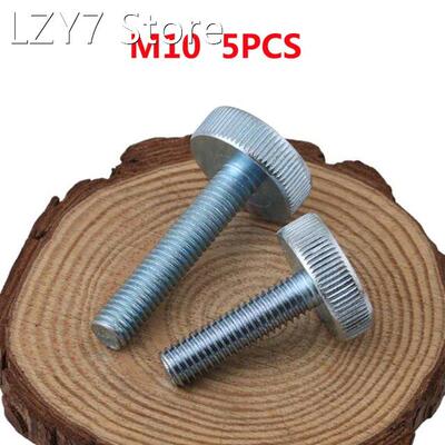 5PCS GB835 M10x20/25/30/35/40/45/50mm Knurling Flat Head Knu