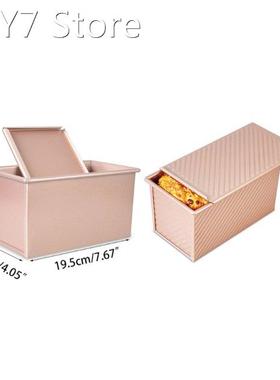 Loaf Tin Cover Bread Toast Mold Corrugated loaf Pan w lid 45