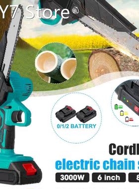 New 3000W 6 Inch 88V Cordless Electric Portable Chainsaw Wit