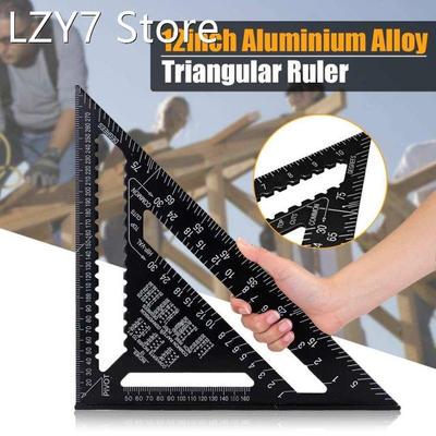 7/12 Inch Aluminum Alloy Metric System Triangle Ruler Square