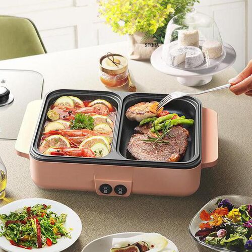 600 Mini dorm hot pot barbecue grill  roast one pot multi-fu