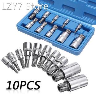 10pcs S2 Steel 4-18mm Drive Tool 12mm Triple Square Spline B